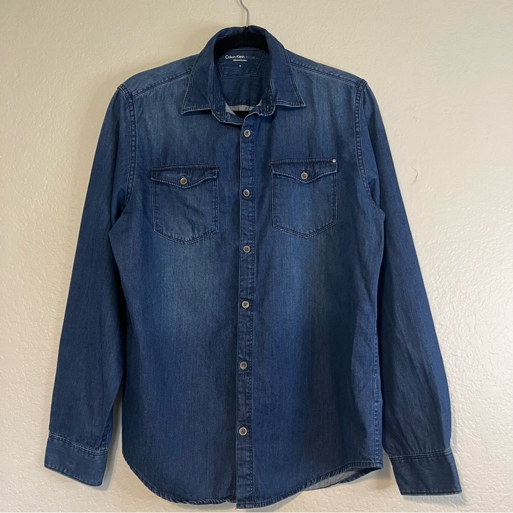 Calvin Klein Blue Denim Shirt